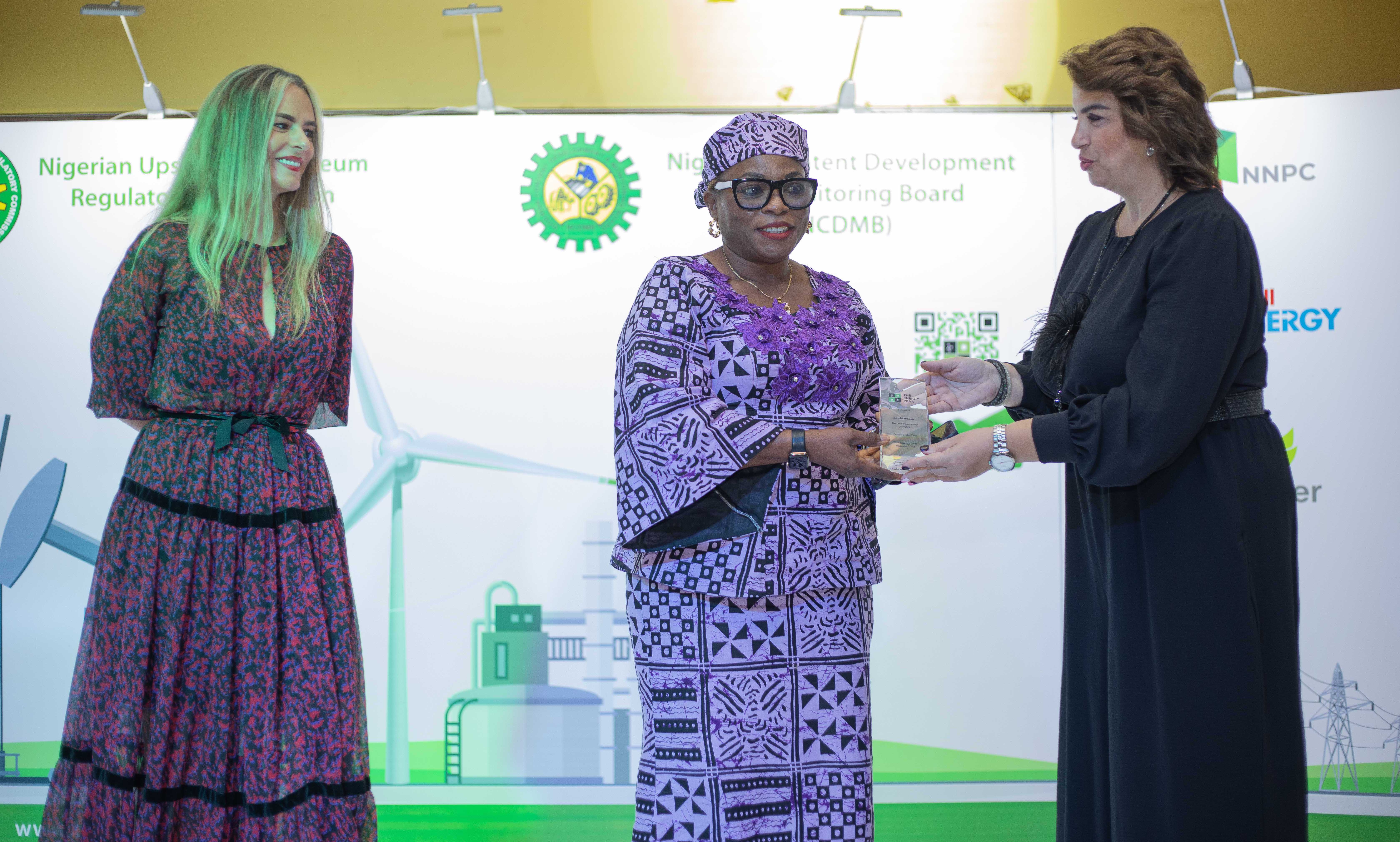 Awards ceremony moment
